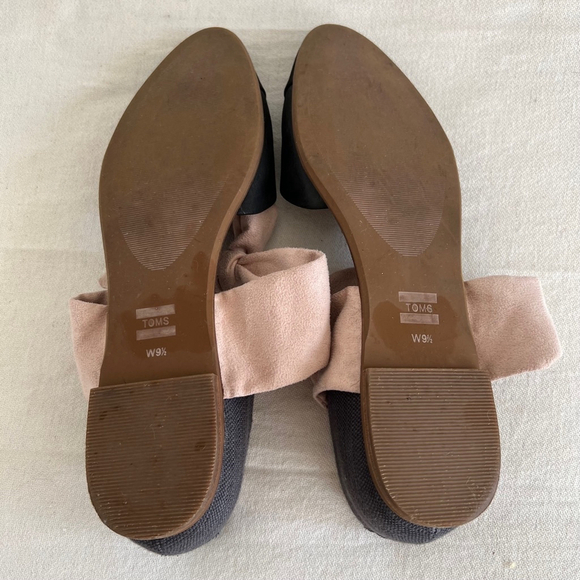 TOMS BALLET Flats, Size 9.5, Black and Pink - Picture 5 of 6